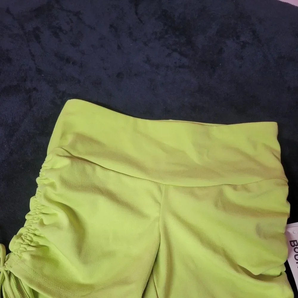 No-boundaries Women's Green and Yellow Shorts